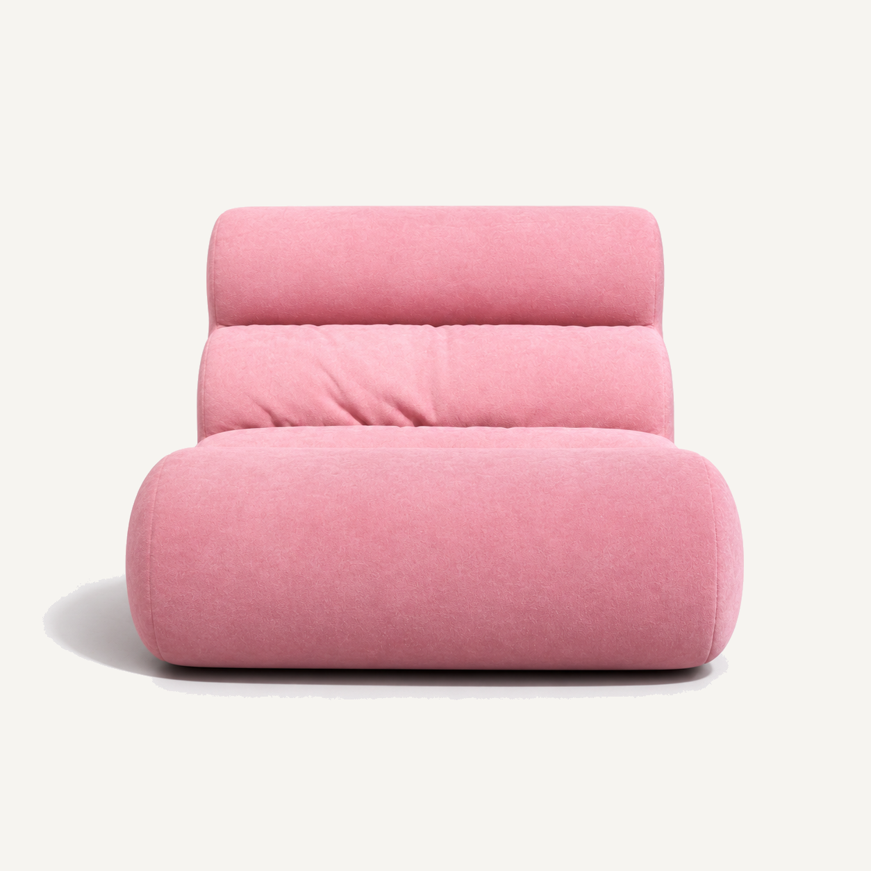 B-005 Stacked Cushion Lounge Chair, front view