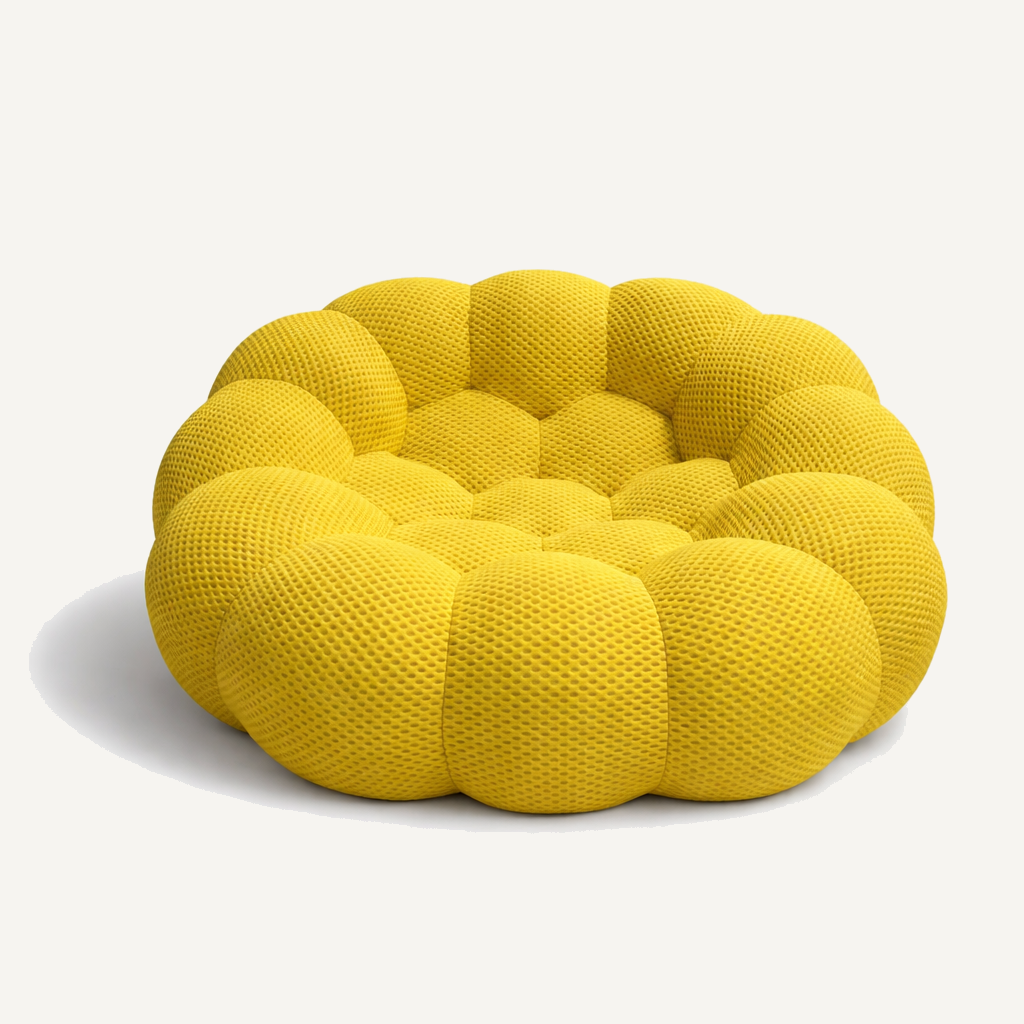 B-011 Tufted Round Lounge Chair, front view