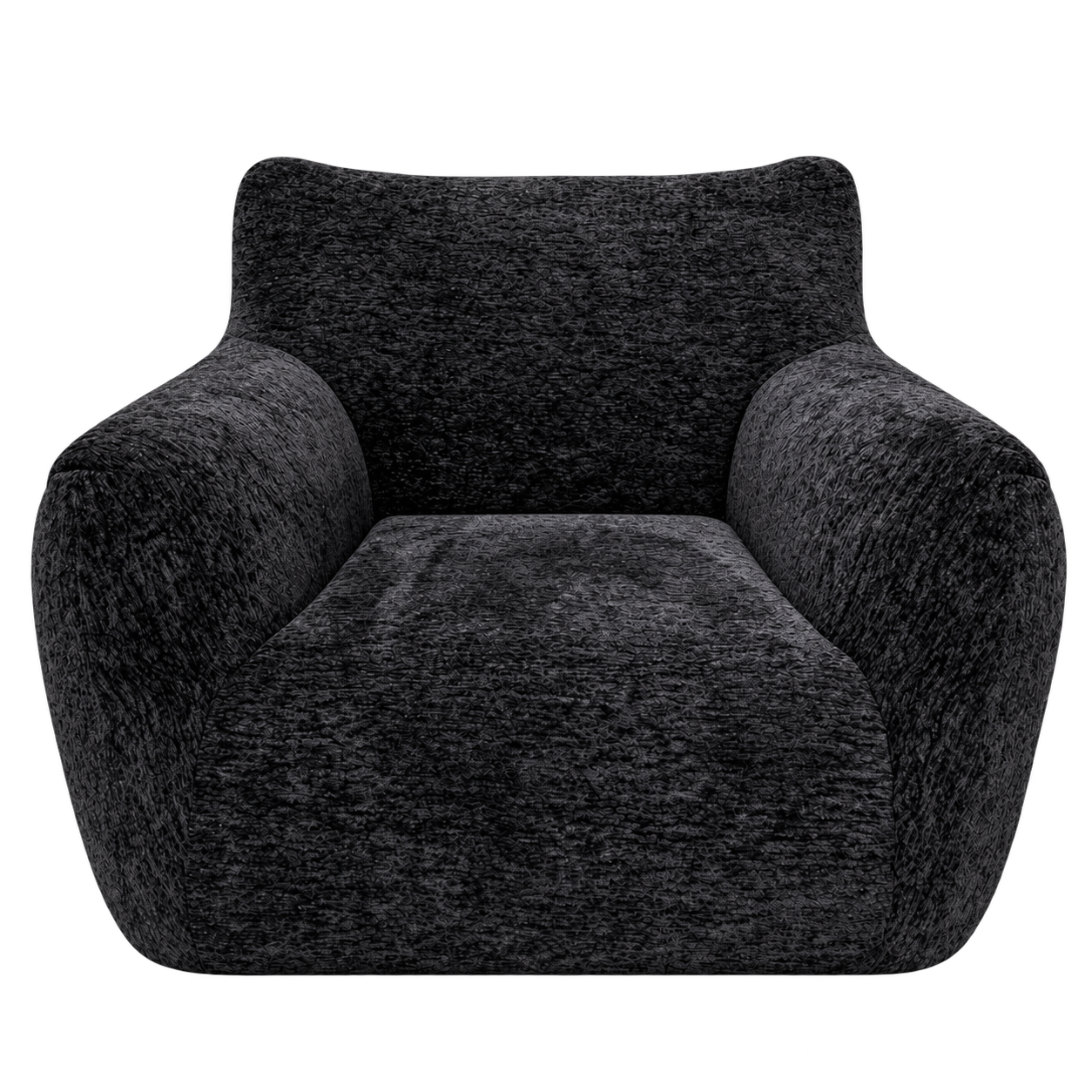 B-012 Rounded Arm Lounge Chair, front view