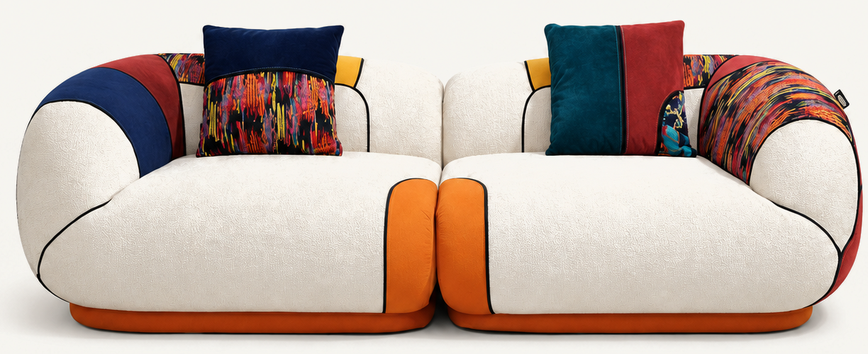 B-209 Block Modular Sofa, front view