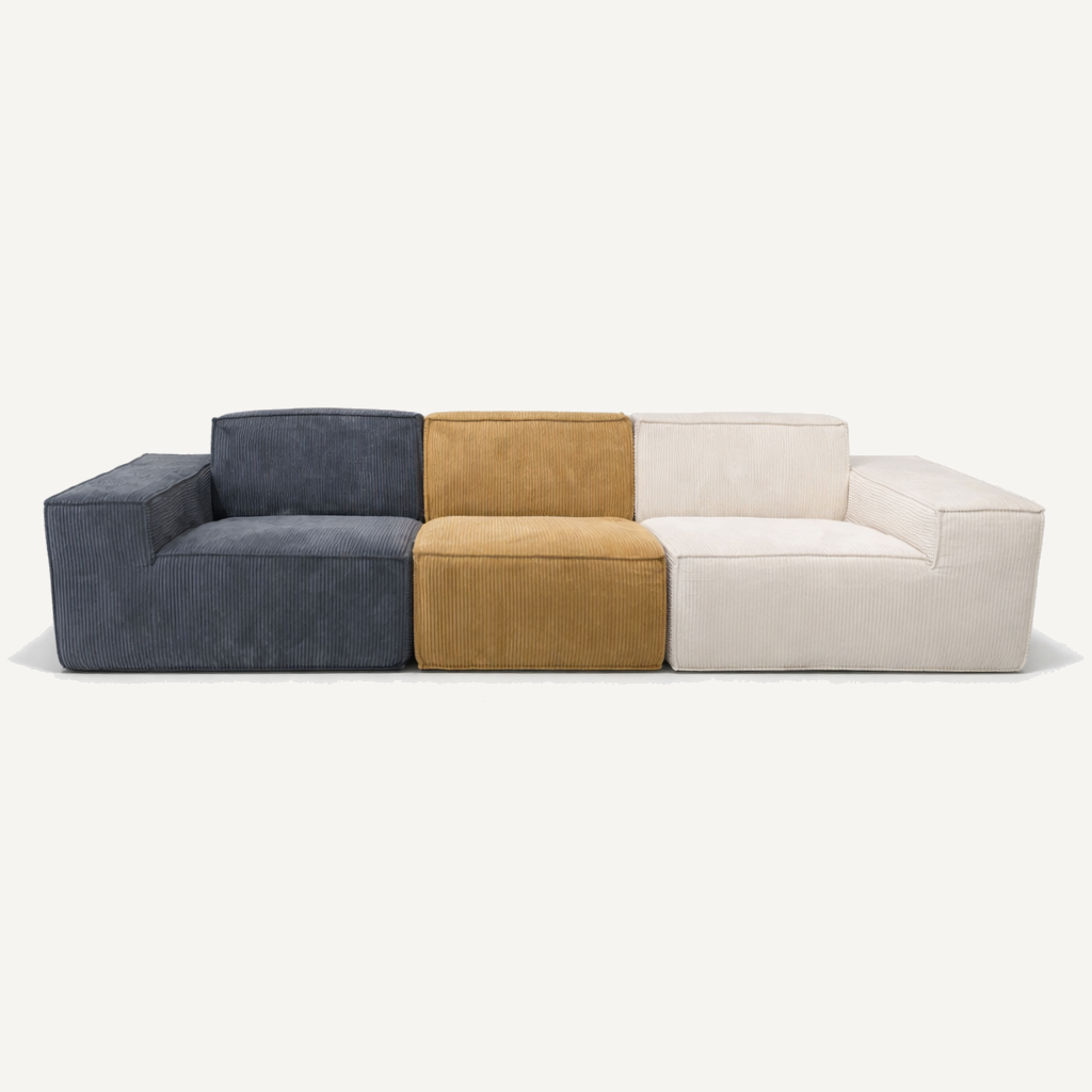 B-310 Corduroy Modular Sofa, front view
